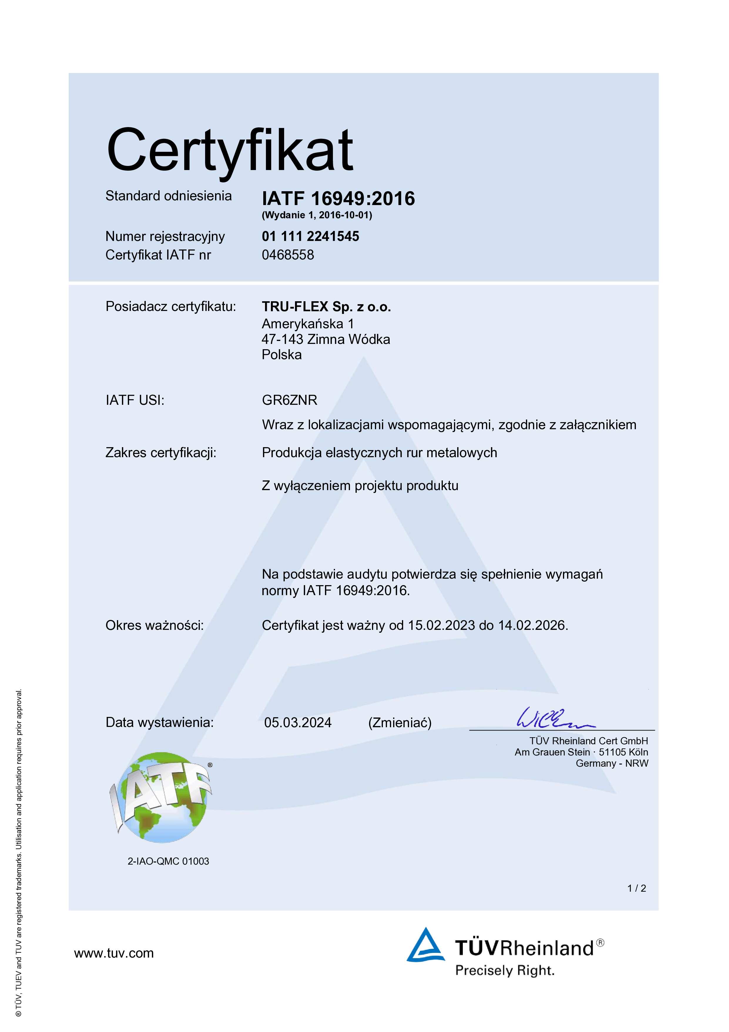 IATF 16949:2024 Certification